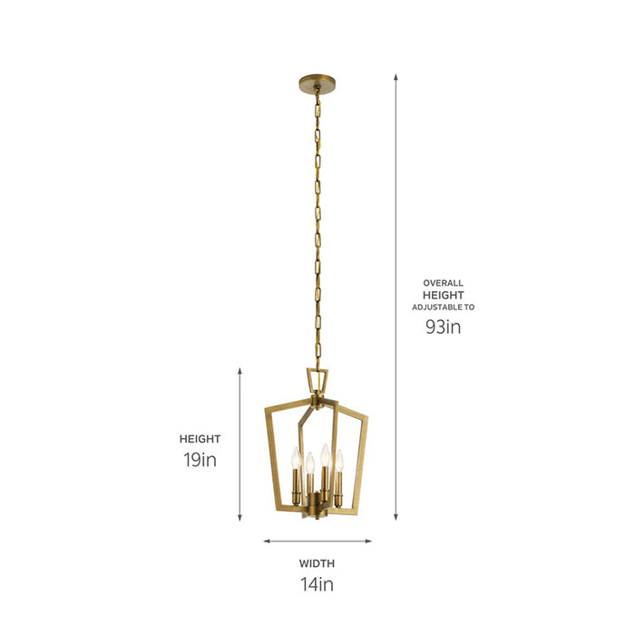 Kichler 43498 Abbotswell 4-lt 14" Pendant