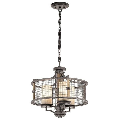 Kichler 43581 Ahrendale 3-lt Chandelier / Semi Flush