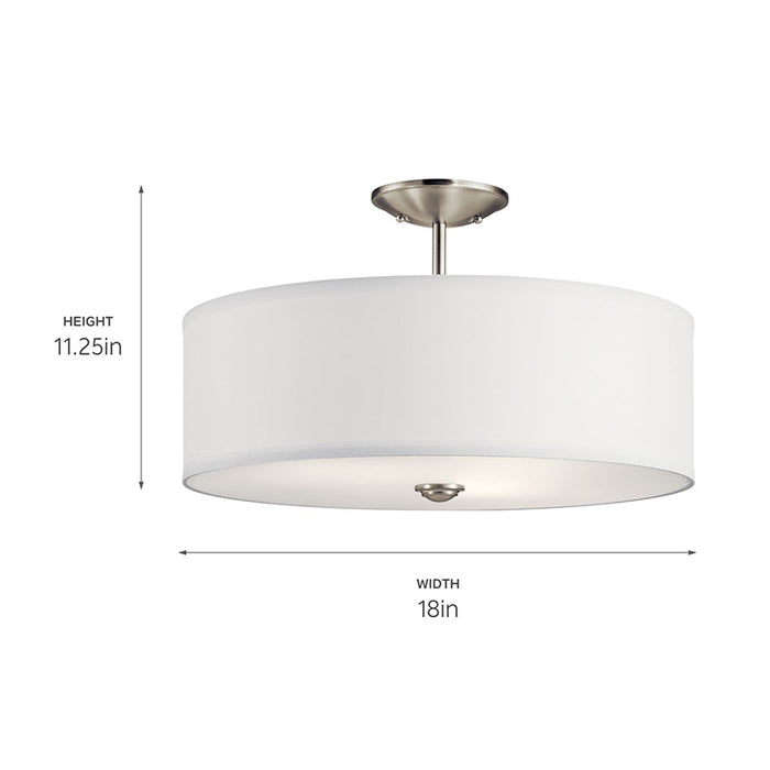 Kichler 43692 Shailene 3-lt 18" Semi Flush