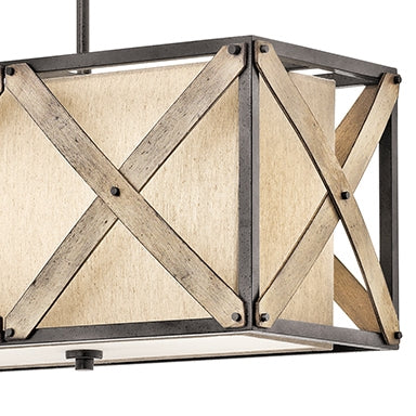 Kichler 43774 Cahoon 3-lt 37" Linear Chandelier