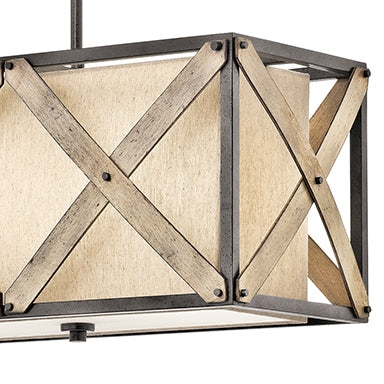 Kichler 43774 Cahoon 3-lt Linear Chandelier