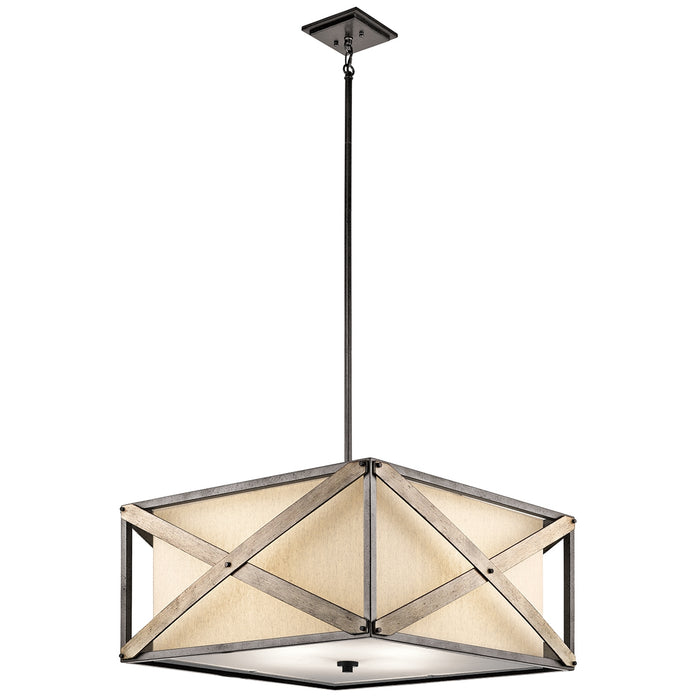 Kichler 43776 Cahoon 4-lt Pendant/Semi Flush