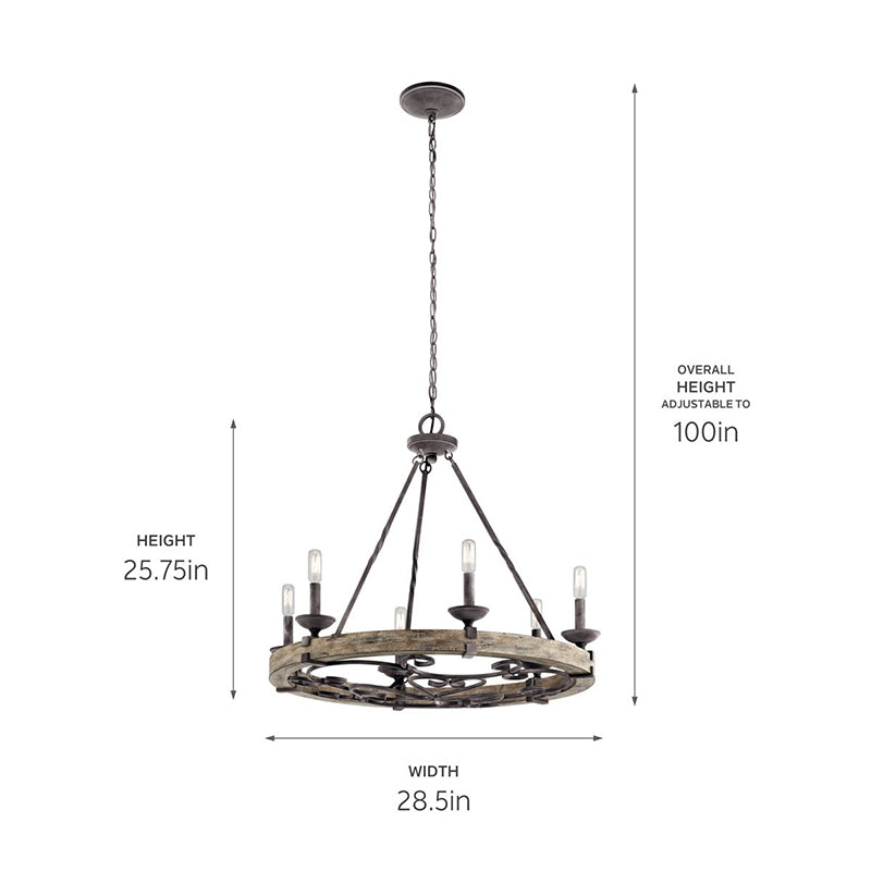 Kichler 43823 Taulbee 6-lt 29" Chandelier