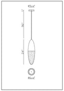 Eurofase 43857 Ecrou 1-lt 7" LED Pendant