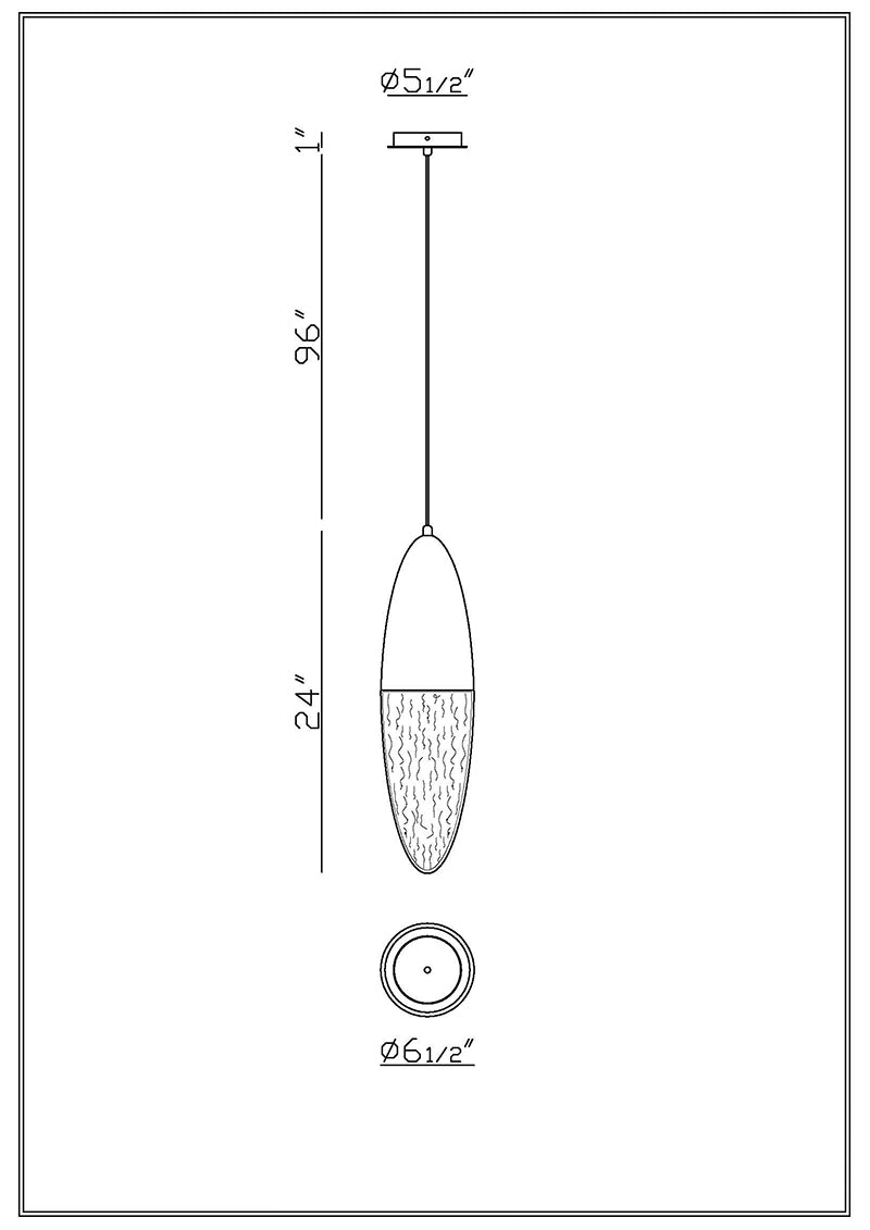 Eurofase 43857 Ecrou 1-lt 7" LED Pendant