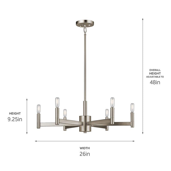 Kichler 43859 Erzo 6-lt 26" Chandelier