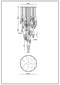 Eurofase 43860 Ecrou 22-lt 40" LED Chandelier