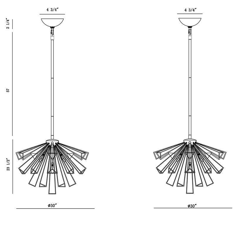 Eurofase 43863 Dendelio 13-lt 30" Chandelier