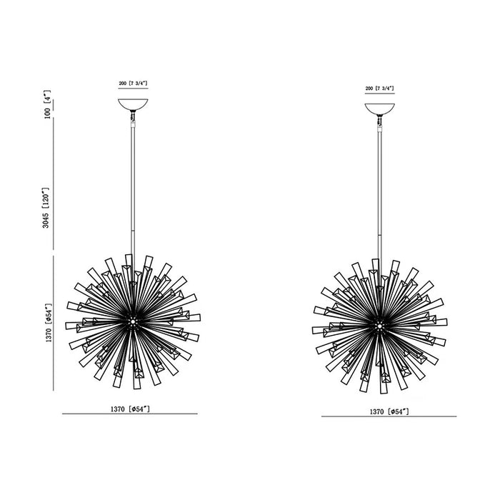 Eurofase 43865 Dendelio 35-lt 54" Chandelier