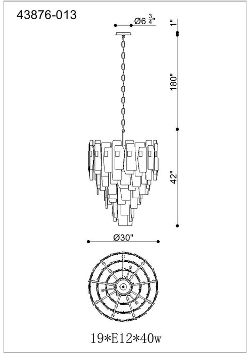 Eurofase 43876 Cocolina 19-lt 29" Chandelier