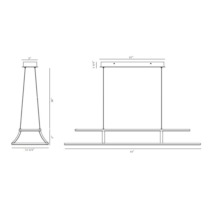 Eurofase 43877 Cadoux 1-lt 44" LED Chandelier