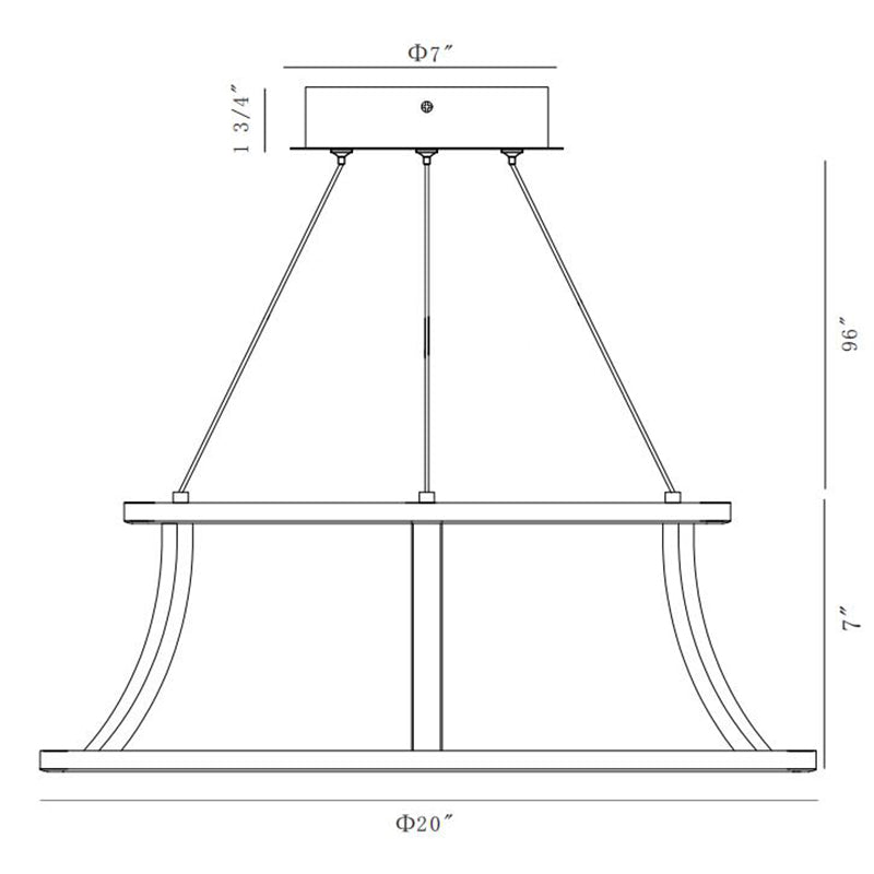 Eurofase 43885 Cadoux 20" LED Chandelier