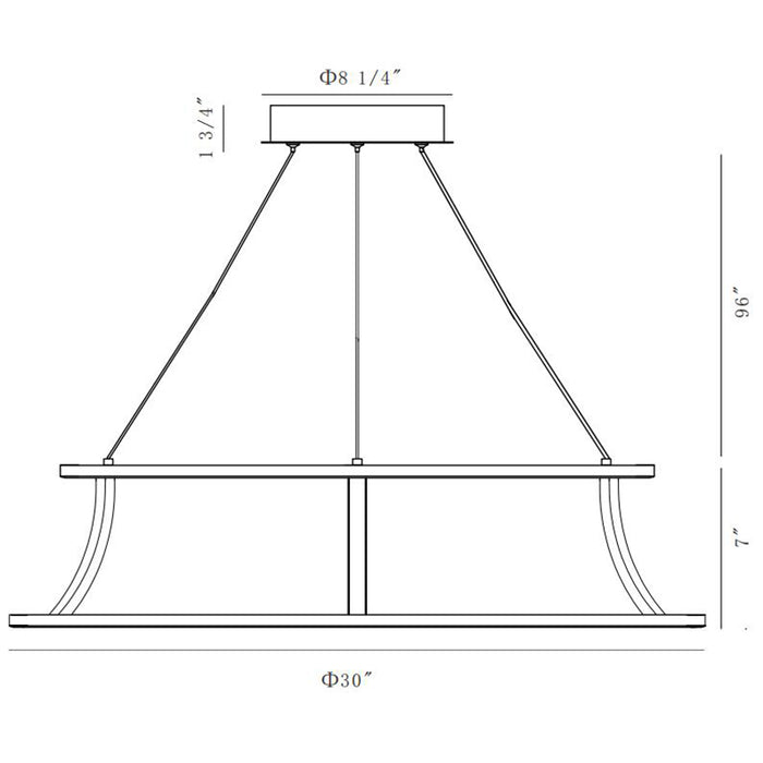 Eurofase 43886 Cadoux 30" LED Chandelier