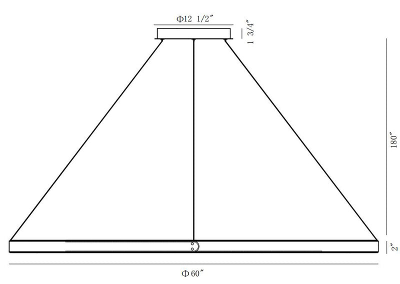 Eurofase 43899 Verdura 1-lt 60" LED Round Chandelier