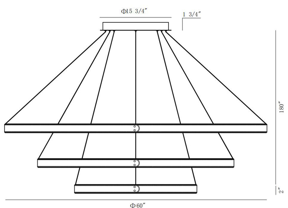 Eurofase 43900 Verdura 60" LED Chandelier