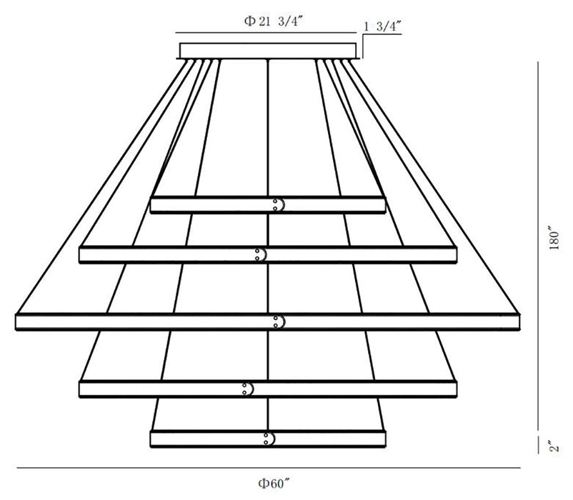 Eurofase 43901 Verdura 60" LED Chandelier