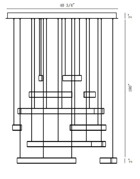 Eurofase 43902 Verdura 1-lt 41" LED Chandelier