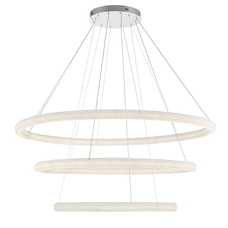 Eurofase 43927 Sassi 60" LED 3-Tire Ring Chandelier