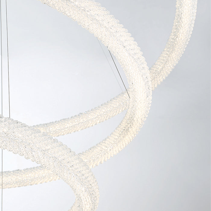 Eurofase 43927 Sassi 60" LED 3-Tire Ring Chandelier