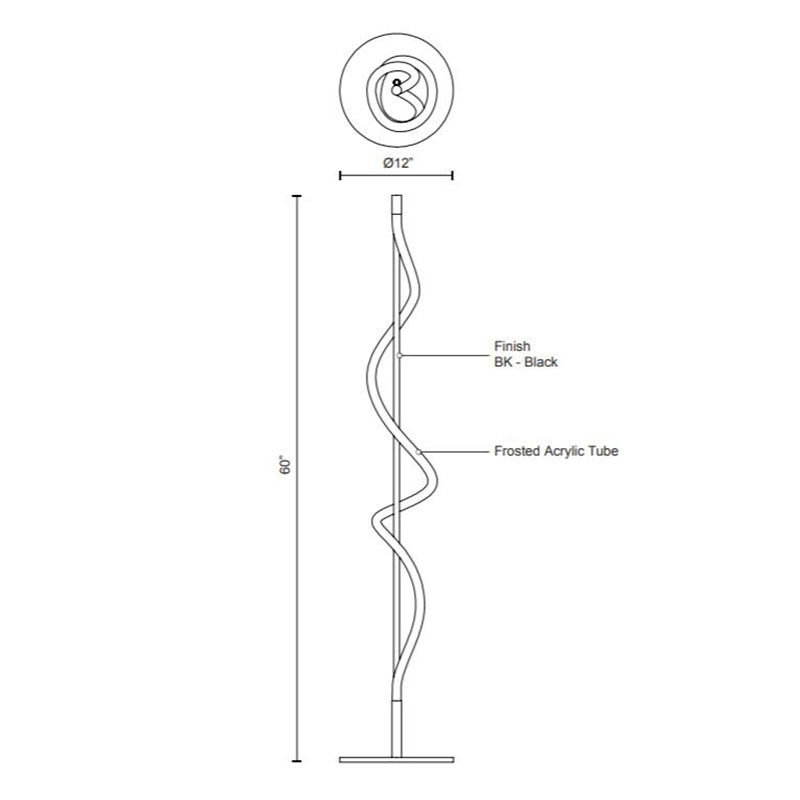 Kuzco FL95360 Cursive LED Floor Lamp