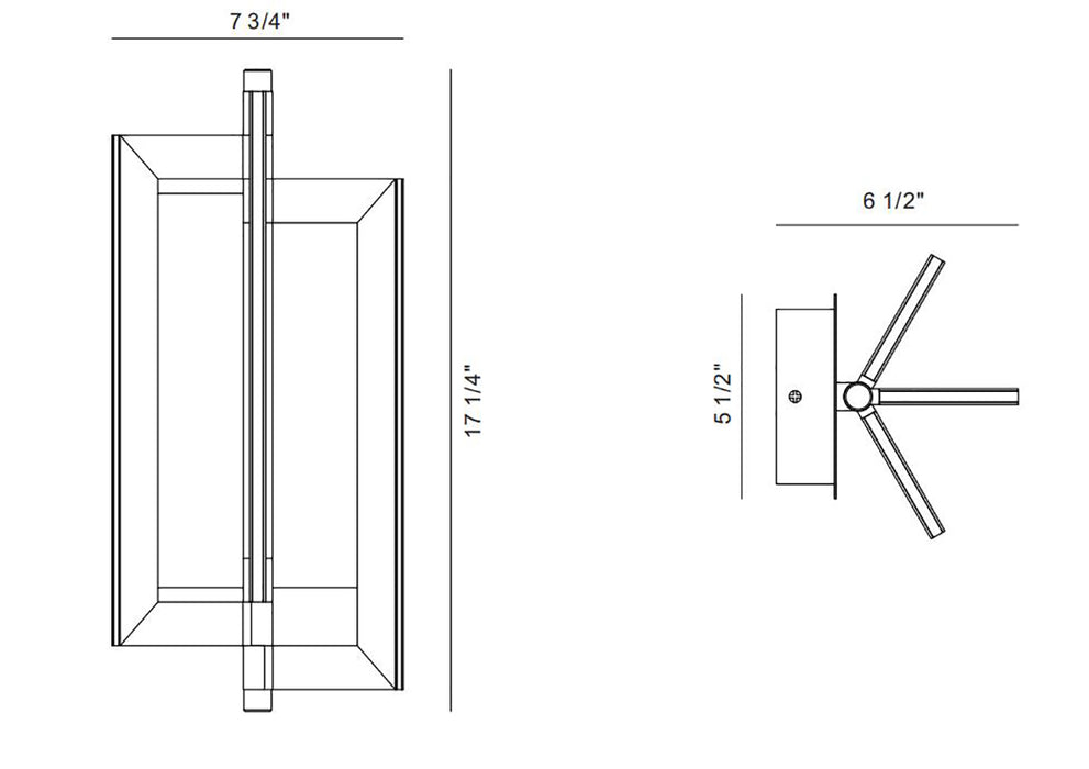 Eurofase 44075 Livra 1-lt 17" Tall LED Wall Sconce