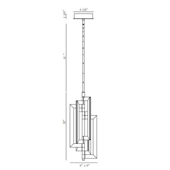 Eurofase 44076 Livra 1-lt 9" LED Pendant