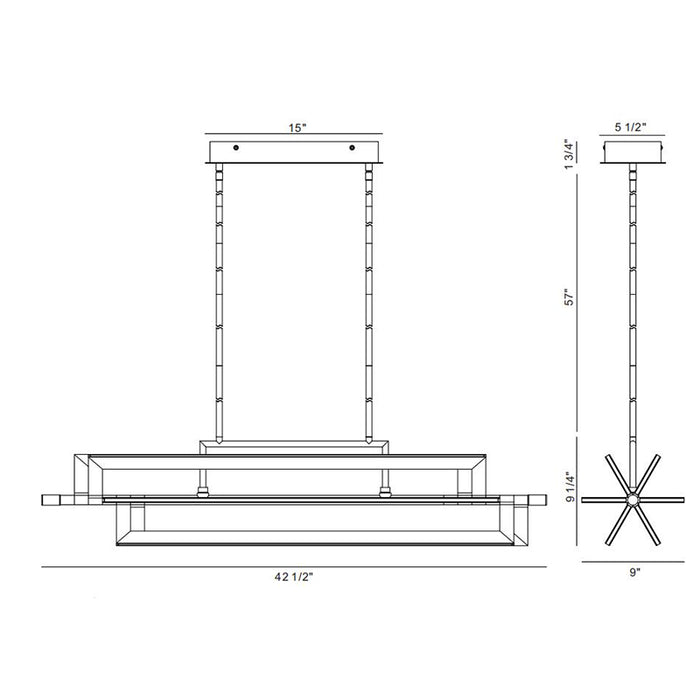 Eurofase 44077 Livra 43" LED Chandelier