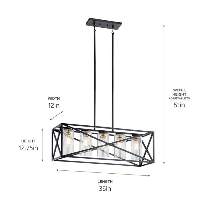 Kichler 44081 Moorgate 5-lt 36" Linear Chandelier