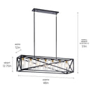 Kichler 44082 Moorgate 7-lt 48" Linear Chandelier