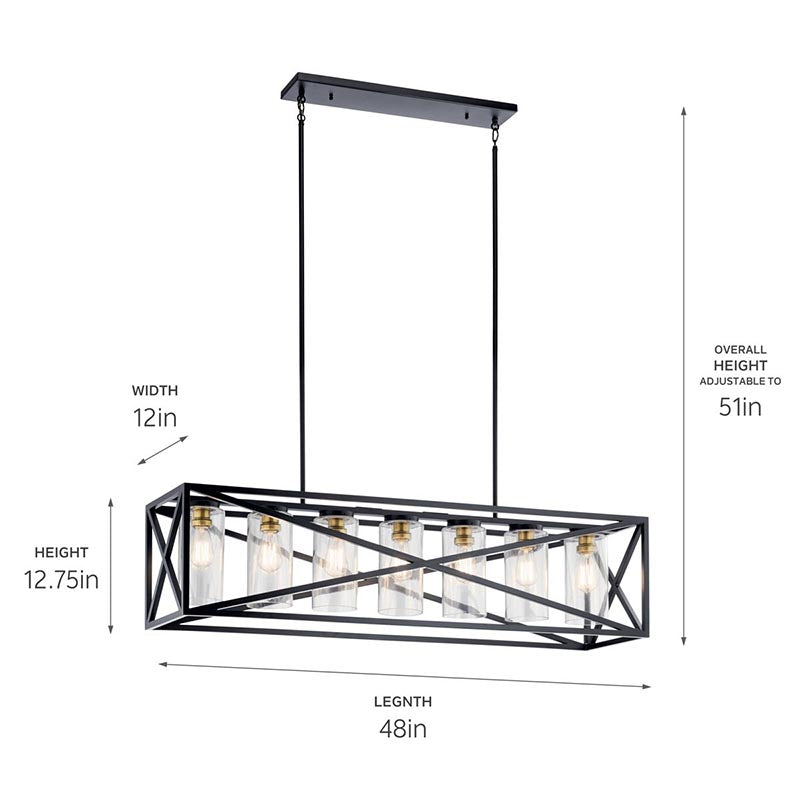Kichler 44082 Moorgate 7-lt 48" Linear Chandelier