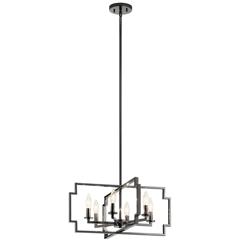 Kichler 44128 Downtown Deco 6-lt 22" Convertible Chandelier
