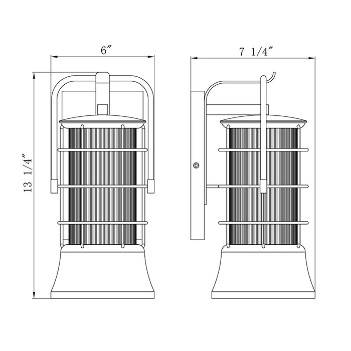 Eurofase 44262 Rivamar 1-lt 13" Tall Outdoor Wall Lantern