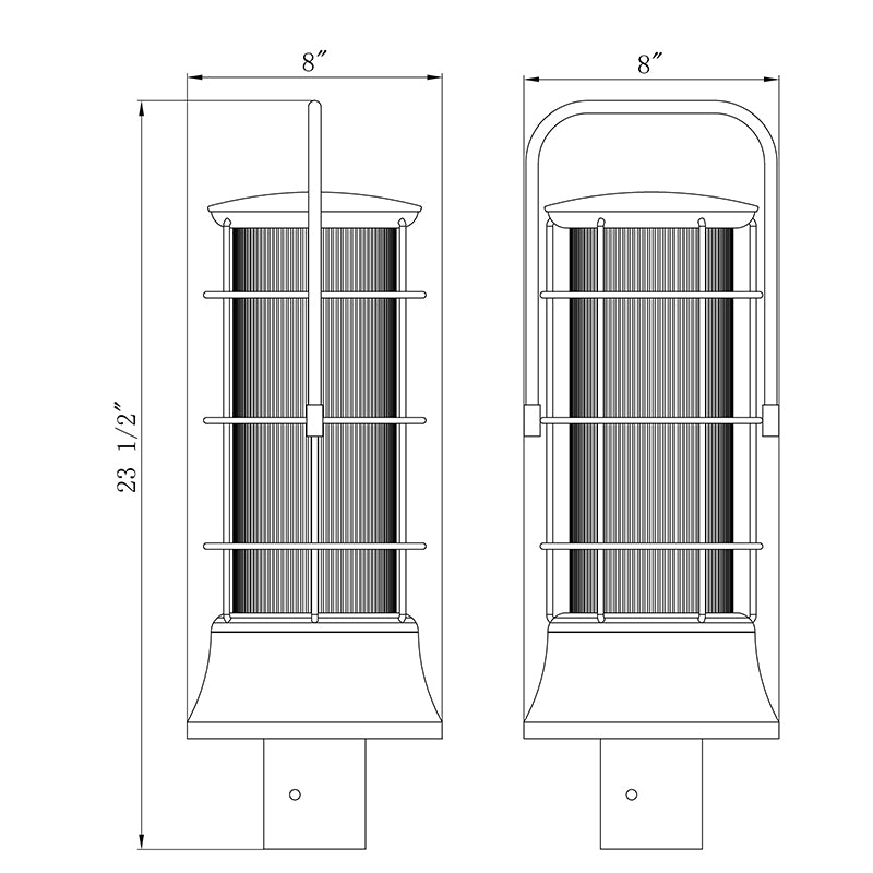 Eurofase 44265 Rivamar 1-lt 23" Tall Post Light