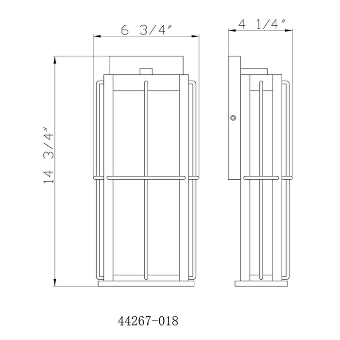 Eurofase 44267 Bensa 1-lt 15" Tall LED Outdoor Wall Lantern