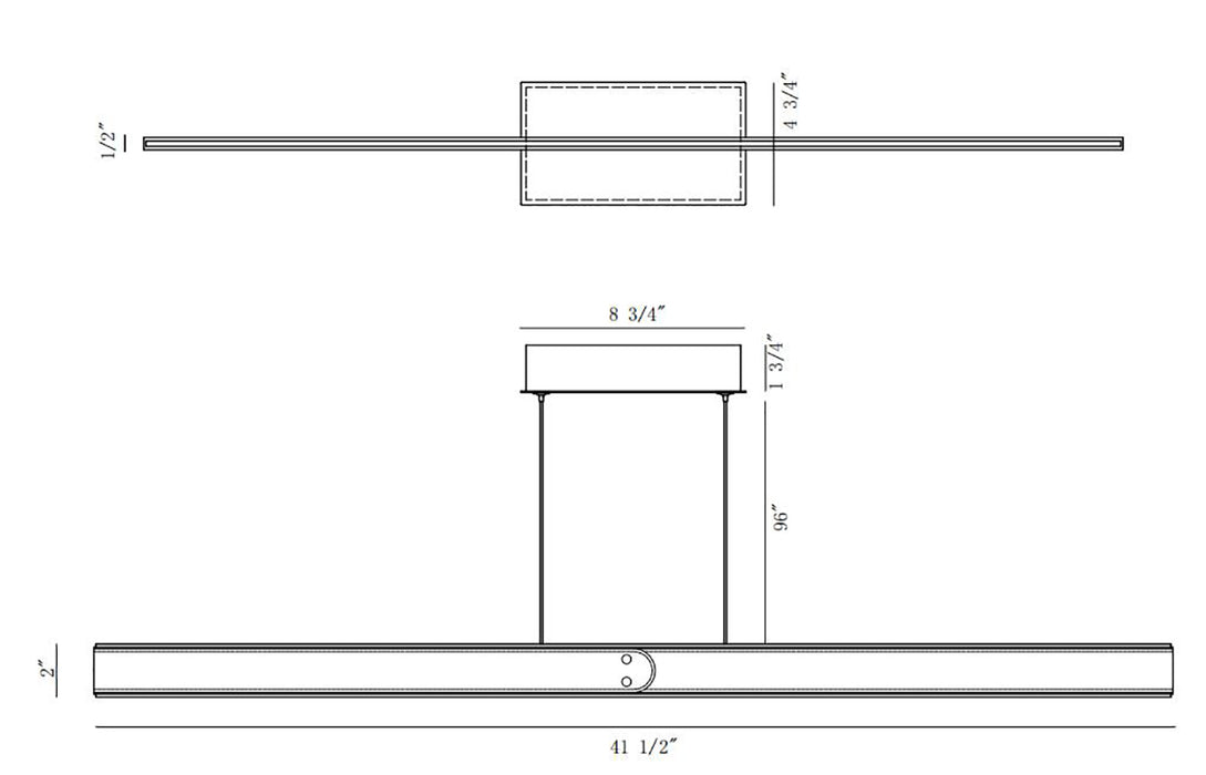 Eurofase 44298 Verdura 1-lt 42" LED Rectangular Pendant