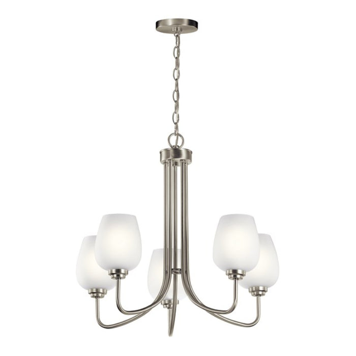 Kichler 44377 Valserrano 5-lt 24" Chandelier with Satin Etched Glass