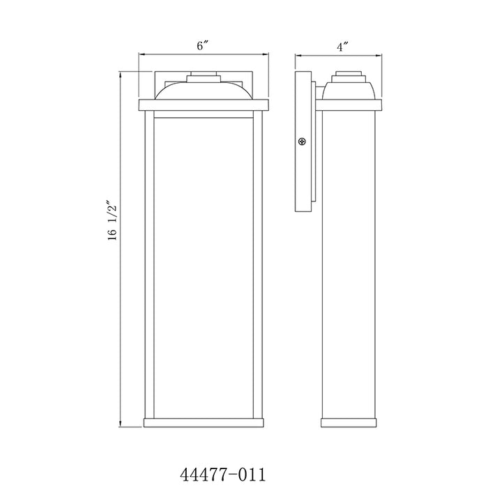 Eurofase 44477 1-lt 17" Tall LED Outdoor Wall Sconce