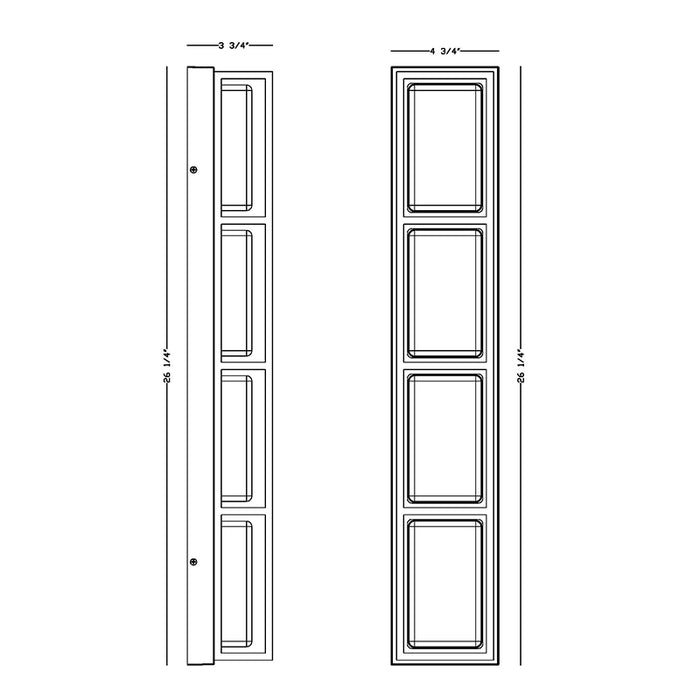 Eurofase 44651 Tamar 4-lt 26" LED Outdoor Wall Sconce