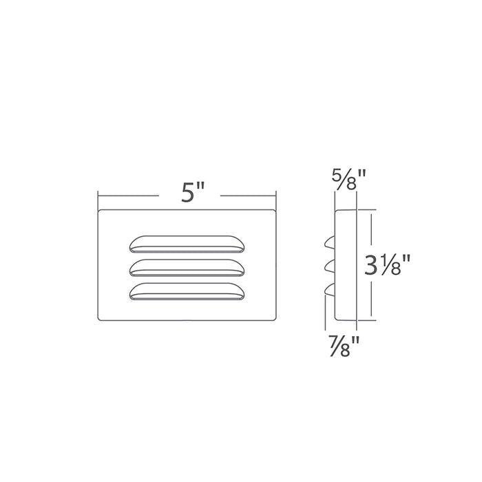 WAC 4501 5" LED Surface Mounted Step Light, 2700K