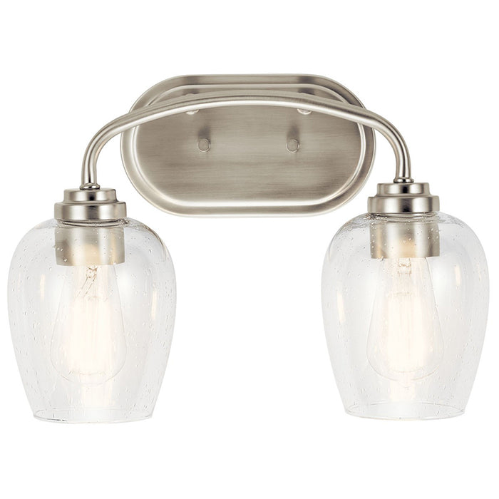 Kichler 45128 Valserrano 2-lt 15" Vanity Light with Clear Seeded Glass