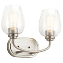 Kichler 45128 Valserrano 2-lt 15" Vanity Light with Clear Seeded Glass