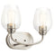 Kichler 45128 Valserrano 2-lt 15" Vanity Light with Clear Seeded Glass