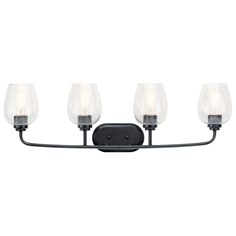 Kichler 45130 Valserrano 4-lt 34" Vanity Light with Clear Seeded Glass
