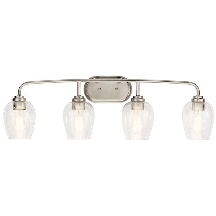 Kichler 45130 Valserrano 4-lt 34" Vanity Light with Clear Seeded Glass