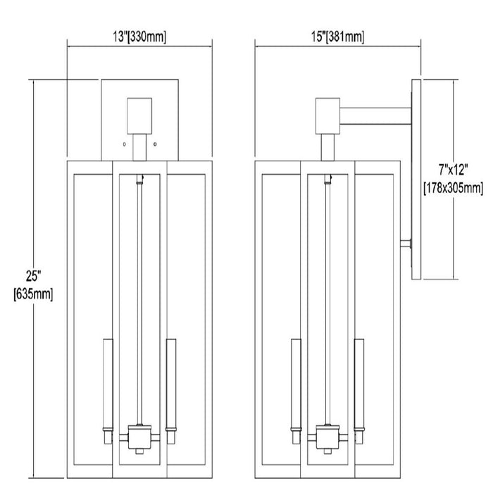 ELK 45149/4 Bianca 4-lt 25" Tall Outdoor Wall Sconce