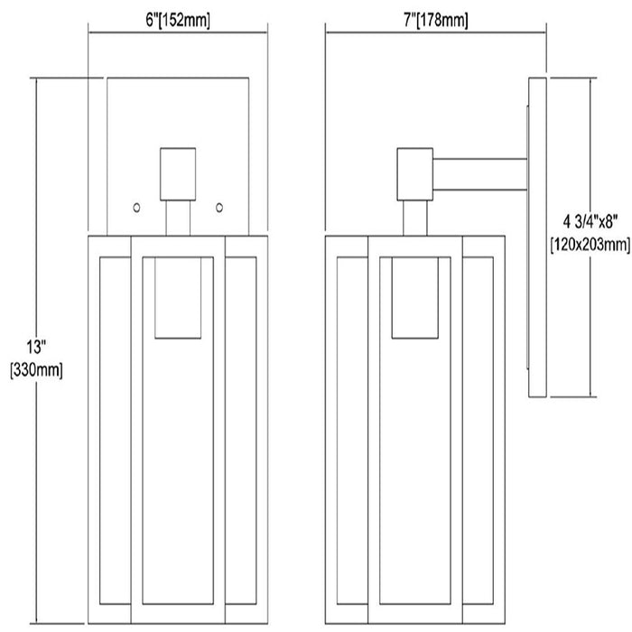 ELK 45164/1 Bianca 1-lt 13" Tall Outdoor Wall Sconce