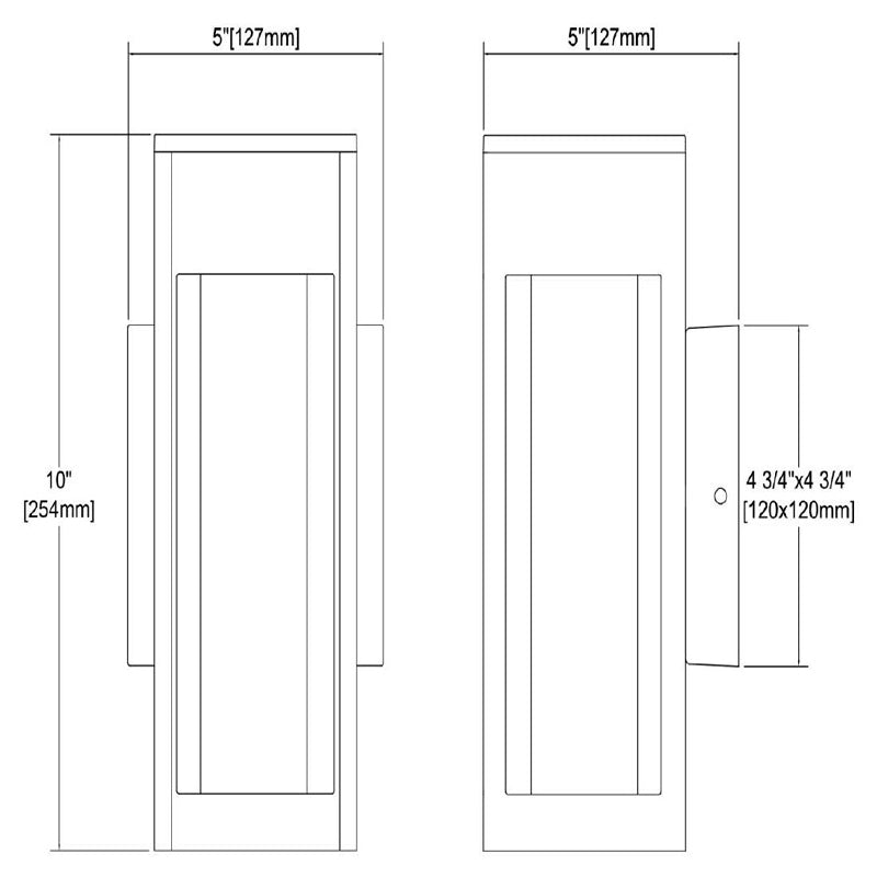 ELK 45279/LED Emode 1-lt 10" Tall LED Outdoor Wall Sconce