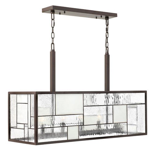 Hinkley 4575 Mondrian 5-lt 36" LED Linear Chandelier