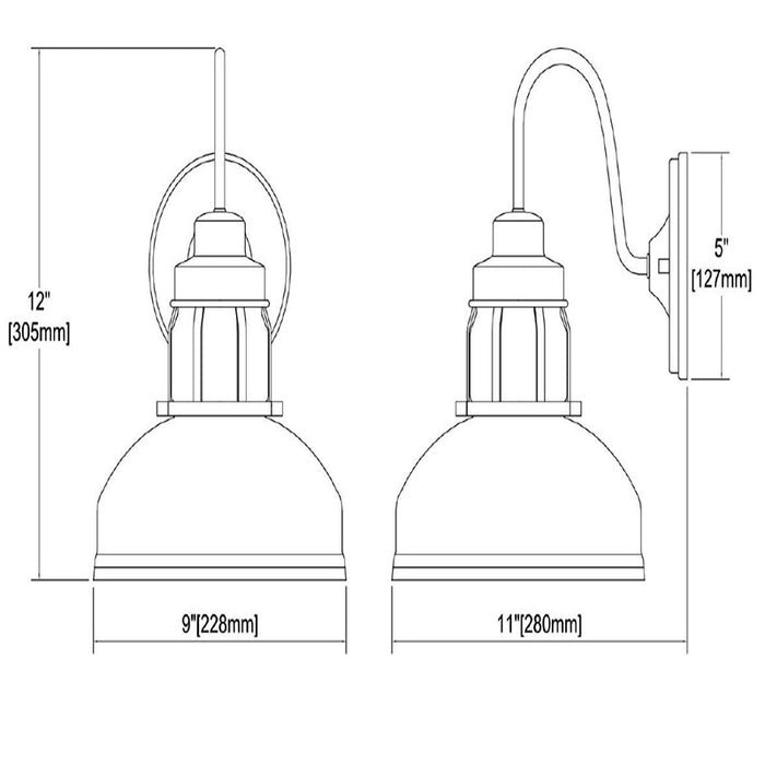 ELK 46560/1 Manhattan Boutique 1-lt 12" Tall Wall Sconce