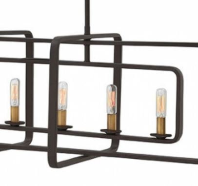 Hinkley 4815 Quentin 6-lt 36" LED Linear Chandelier